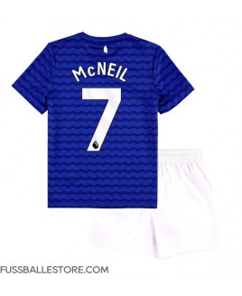 Günstige Everton Dwight McNeil #7 Heimtrikotsatz Kinder 2025-26 Kurzarm (+ Kurze Hosen)